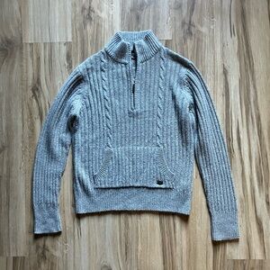 Harley-Davidson Cable-knit Quarter-zip Sweater